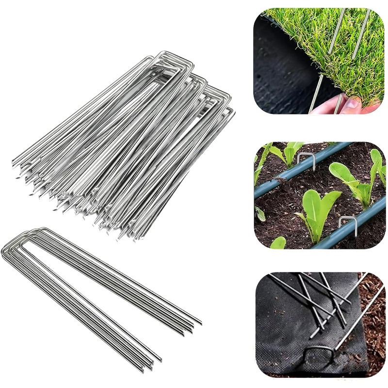 Gardening Tools For Weeds - 10 Pcs U-shaped Garden Nails Artificial