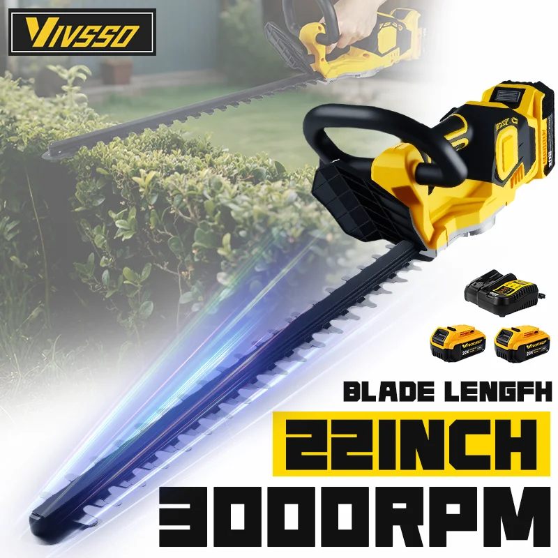 Gardening Tools For Weeds - VIVSSO Cordless Electric Hedge Trimmer Lawn