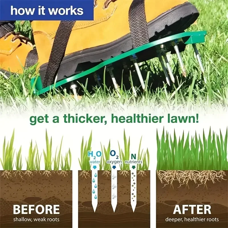 Garden Aerator Shoes Spike Wal - огляд і ціна Gardening Tools For Weeds