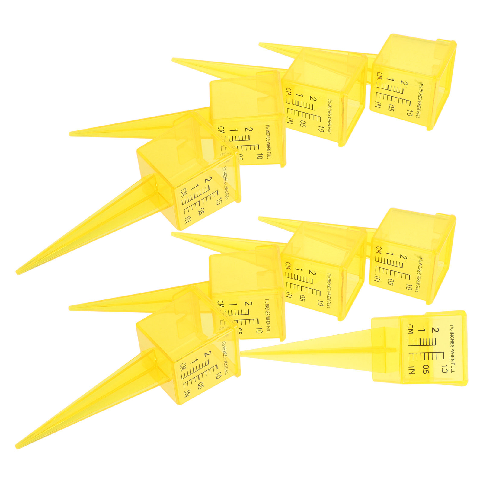 9pcs Outdoor Rain Gauges 1.5-I - огляд і ціна Gardening Tools Plastic