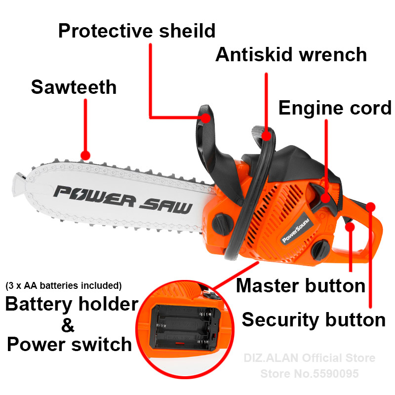 Electric Toy Chainsaw Kids Toy - огляд і ціна Gardening Tools For 10 Year Olds