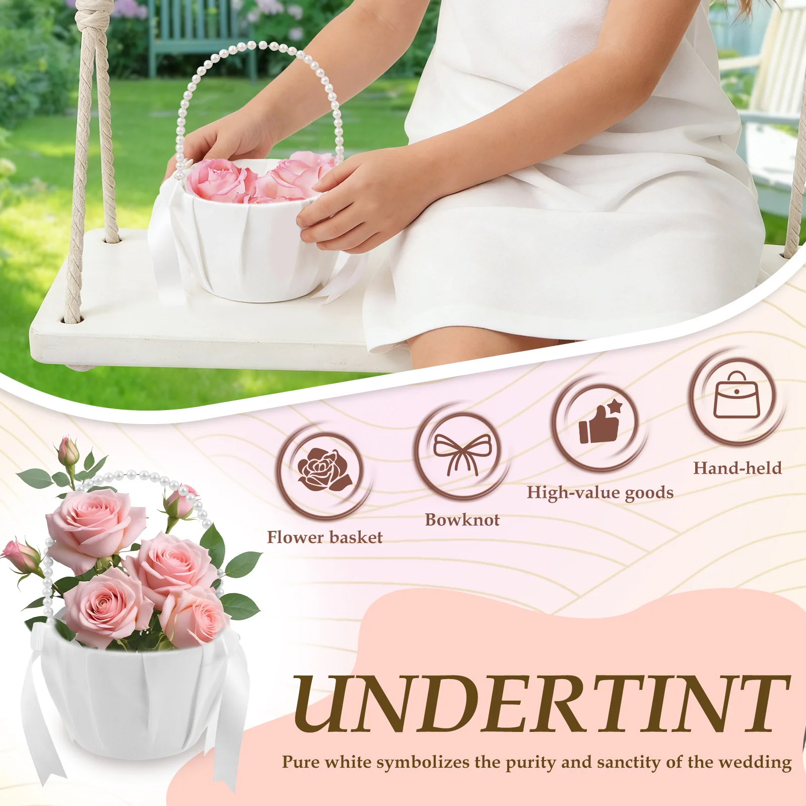 2Pcs Wedding Flower Girl Baske - огляд і ціна Gardening Tools Girls