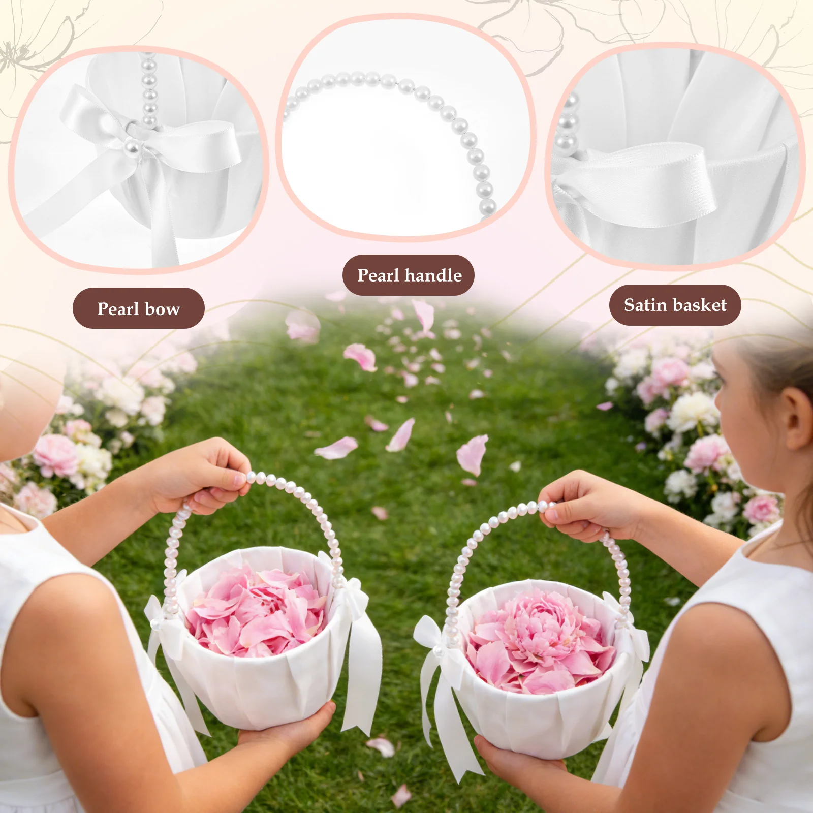 2Pcs Wedding Flower Girl Baske - огляд і ціна Gardening Tools Girls