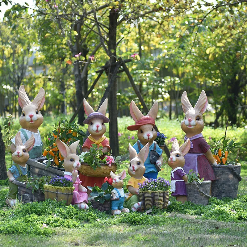 Cartoon rabbit flower pot tank - огляд і ціна Gardening Tools Sketch